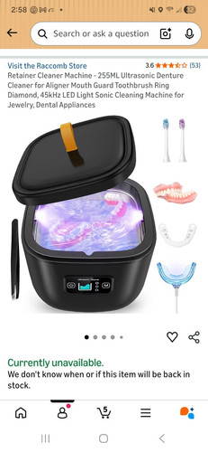 Ultrasonic denture cleaner for - denture,